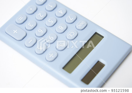 Close up of calculator on white background Close up of calculator on white background 93121598