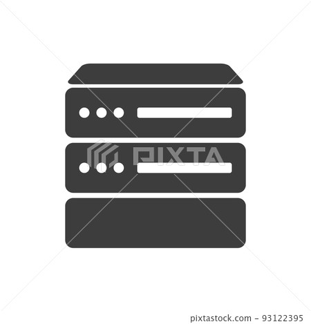 託管服務器符號。雲儲存。向量。 託管服務器符號。雲儲存。向量。 93122395