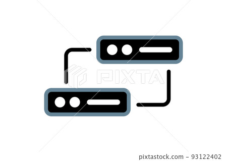 Data communication between servers. web hosting service. vector. 93122402
