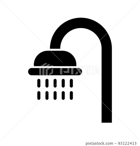 shower head or shower icon. Bathroom plumbing. vector. 93122413