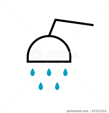Cute shower icon. housing equipment. vector. Cute shower icon. housing equipment. vector. 93122414