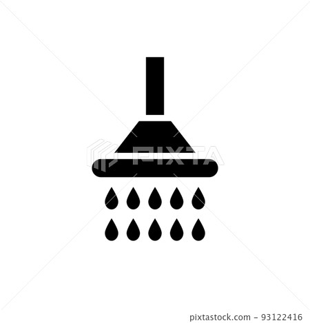 shower and water droplets. sprinkler. vector. 93122416