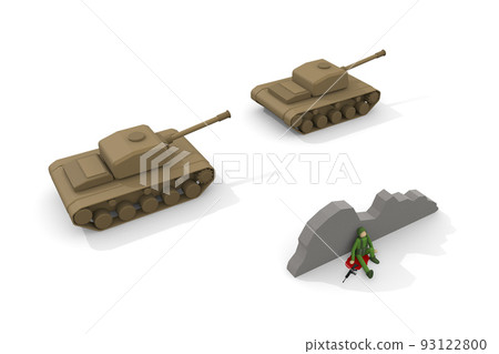 troops to defend. military invasion. the scene of war. A soldier with a weapon. soldiers fighting. 93122800