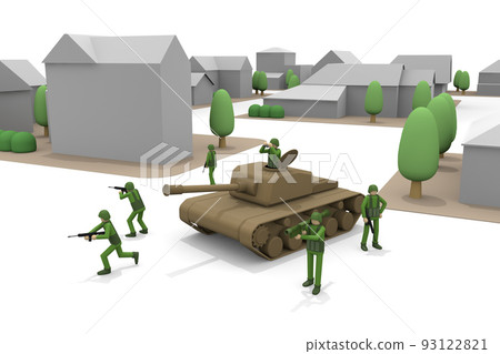 Engage in urban warfare. military invasion. the scene of war. A soldier with a weapon. soldiers fighting. Engage in urban warfare. military invasion. the scene of war. A soldier with a weapon. soldiers fighting. 93122821