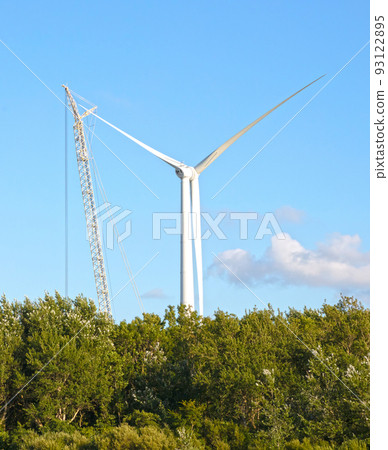 Maintenance on a green energy windmill Maintenance on a green energy windmill 93122895