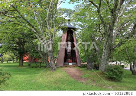 Heiwa Kannon statue at Karuizawa Taliesin Park by Shiozawa Lake in Karuizawa, Nagano, Japan 93122998