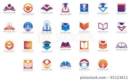 Education Logo Set Design Vector 93123611