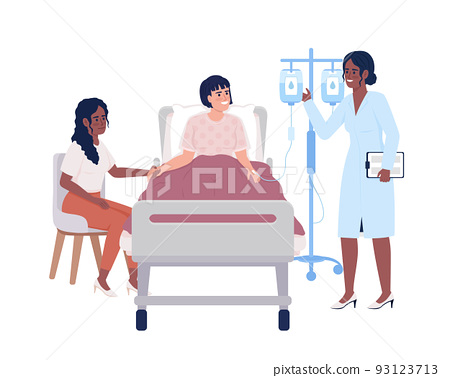 Doctor visiting patient during recovery semi... - Stock Illustration  [93123713] - PIXTA