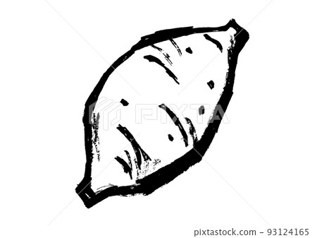 紅薯日式插畫素材單色線描 紅薯日式插畫素材單色線描 93124165