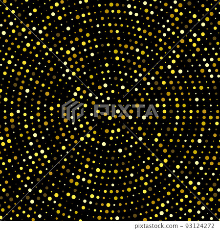 Dark background vector golden tone dots, halftone design 93124272