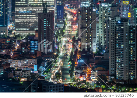 Seoul night cityscape view, South Korea travel 93125740