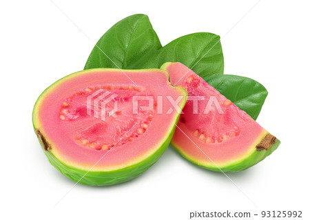 Guava fruit isolated on white background with full depth of field Guava fruit isolated on white background with full depth of field 93125992