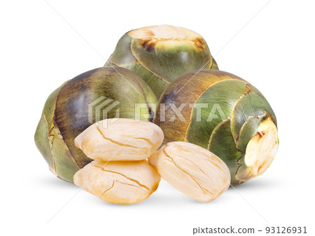 Asian Palmyra palm isolated on white 93126931