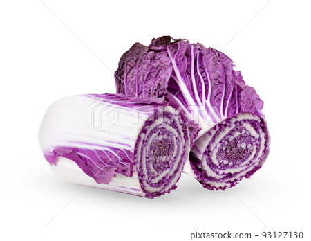 Purple chinese cabbage isolated on white 93127130