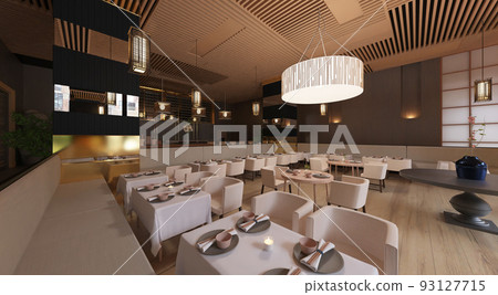 Asian restaurant 3d illustration 93127715
