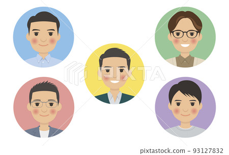 男性微笑圖標 93127832