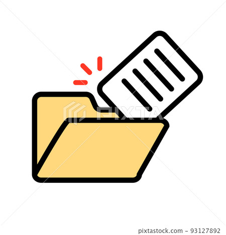 跳出文件夾的文件。向量。 93127892