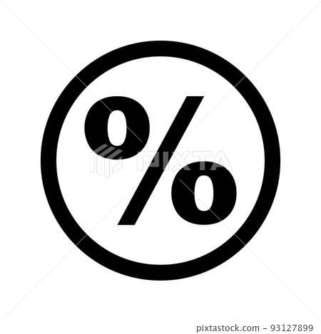圓形百分比符號。稅率。向量。 圓形百分比符號。稅率。向量。 93127899