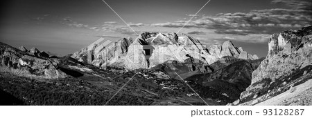 Panorama of Marmolada mountain with glacier 93128287