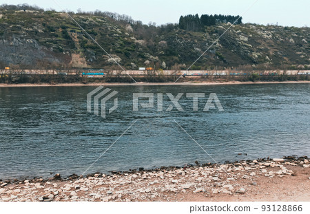 Coast of the River Rhine. Beautiful view Coast of the River Rhine. Beautiful view 93128866