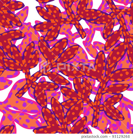 Contemporary strange leaves seamless pattern. Abstract tropical floral wallpaper. Contemporary strange leaves seamless pattern. Abstract tropical floral wallpaper. 93129268