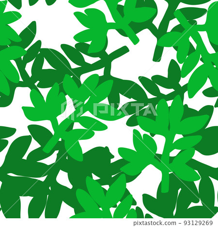 Cute strange tropical leaves seamless pattern. Naive art style. Leaf plants endless wallpaper. Cute strange tropical leaves seamless pattern. Naive art style. Leaf plants endless wallpaper. 93129269