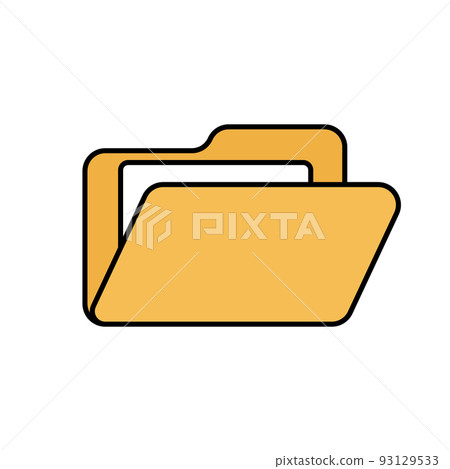 Open folders and files. vector. Open folders and files. vector. 93129533