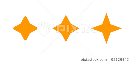 Various glitter mark icon set. decoration. vector. 93129542