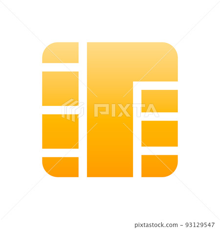 SIM 卡芯片圖標。向量。 93129547