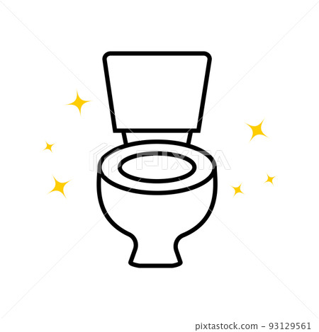 Glitter mark and toilet. clean restrooms. cleaning. vector. 93129561