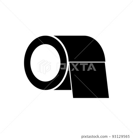 Toilet paper silhouette icon. vector. Toilet paper silhouette icon. vector. 93129565