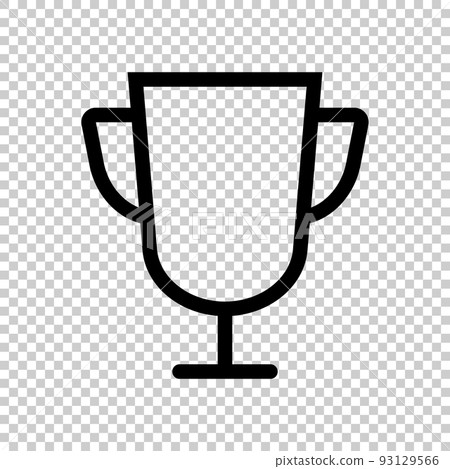 Trophy Icon On Transparent Background Stock Illustration