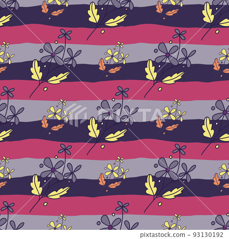 Hand drawn vintage flower seamless pattern.... - Stock Illustration ...