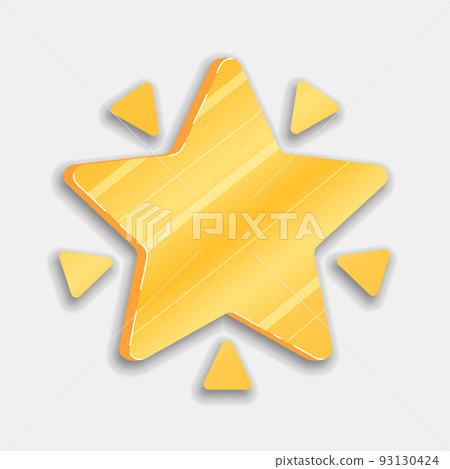 Shining star symbol as the highest rating evaluation Shining star symbol as the highest rating evaluation 93130424