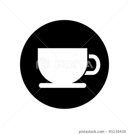 Round coffee cup icon. cafe icon. vector. 93130430