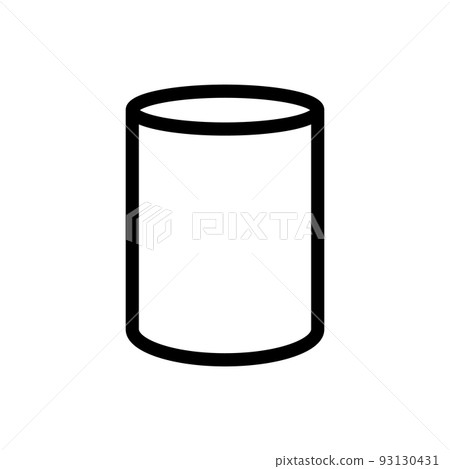Cylinder icon. round barrel. vector. 93130431