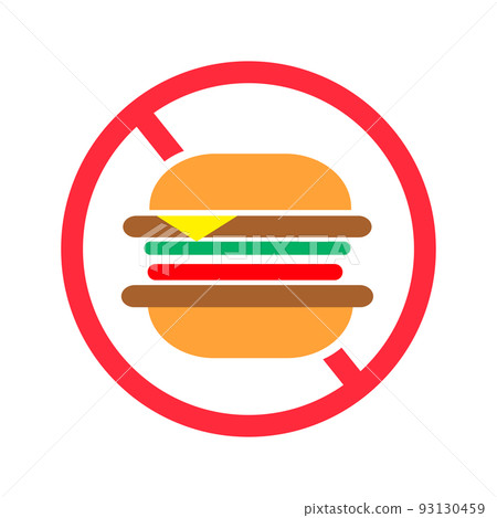 不允許食物。不允許食物。不能隨身攜帶。向量。 不允許食物。不允許食物。不能隨身攜帶。向量。 93130459