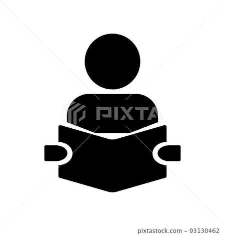 person reading a book. reading. vector. 93130462