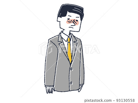 非常害羞的商人 感到羞恥和缺乏自信的人 非常害羞的商人 感到羞恥和缺乏自信的人 93130558