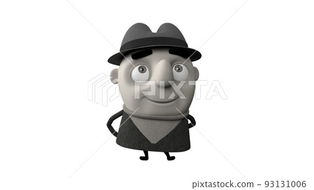 3D illustration of a happy male character 3D illustration of a happy male character 93131006