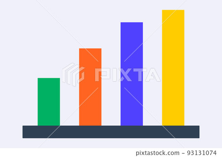 彩色條形圖圖表。財會。分析。向量。 彩色條形圖圖表。財會。分析。向量。 93131074