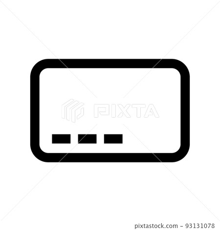 簡單的卡片圖標。信用卡或識別符號。向量。 93131078