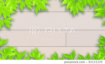 Fresh green and wooden wall 93131370