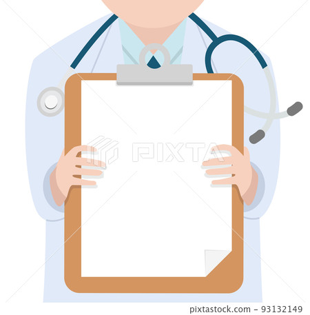 Doctor holding a clipboard background 93132149