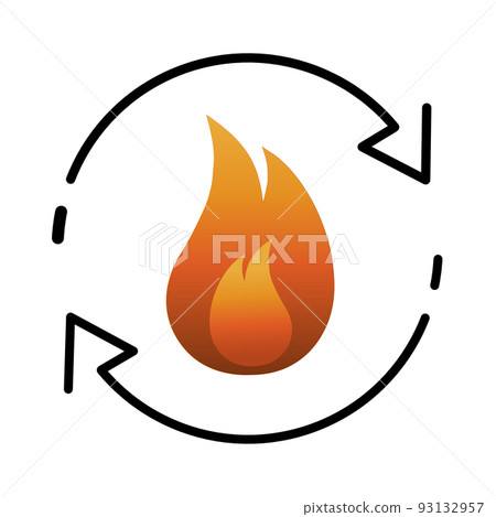 Metabolic processes icon Fire with arrows rotation Metabolic processes icon Fire with arrows rotation 93132957