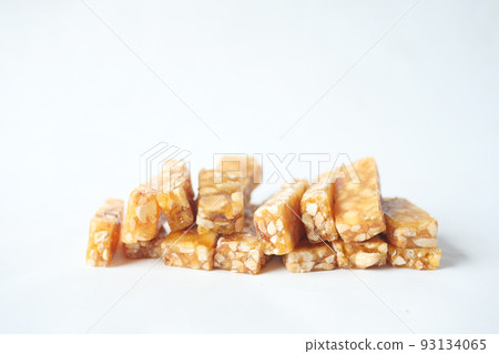 peanuts sweet bar on a white background  93134065