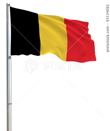 Belgium flag waving in the wind, transparent background, realistic 3D rendering Belgium flag waving in the wind, transparent background, realistic 3D rendering 93134092