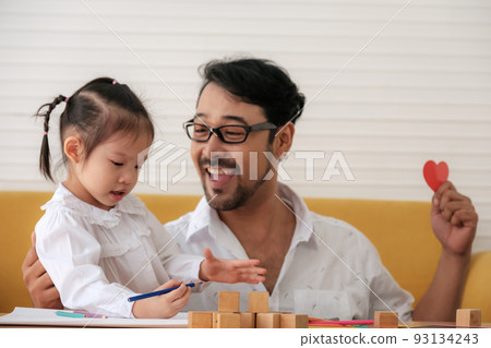 Father and kids Father and kids 93134243