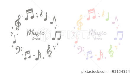 Musical note frame material vector illustration 93134534