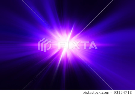 ultraviolet light. violet blue fire lighting flare bright shining on black blur abstract for background 93134718
